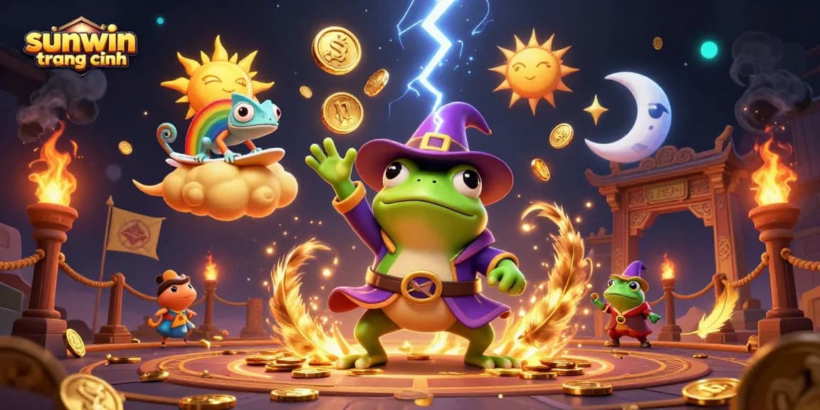 Experience the thrilling world of sunwin trang chính with vibrant casino elements and dynamic 3D characters.