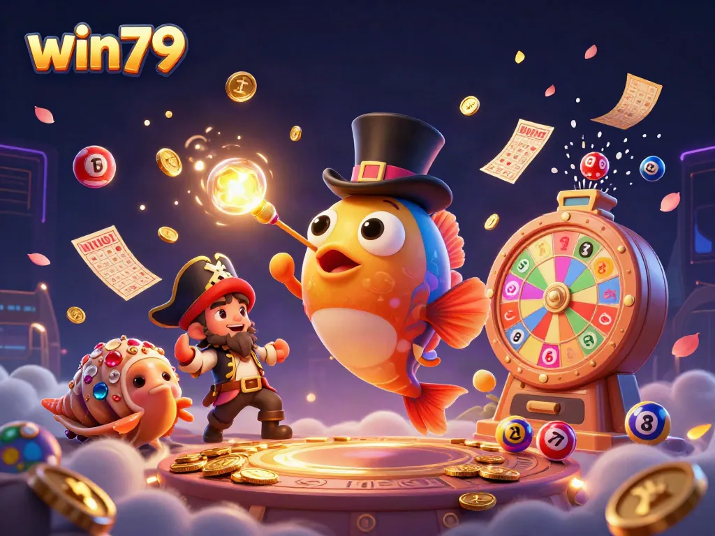 Engage with win79's vibrant casino adventure featuring colorful characters and dynamic gaming elements.