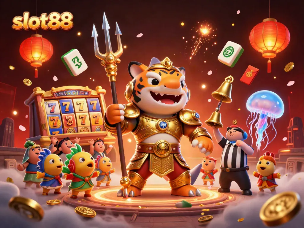 Join the excitement at slot88 with a dynamic scene of jackpot celebrations in an underwater colosseum.