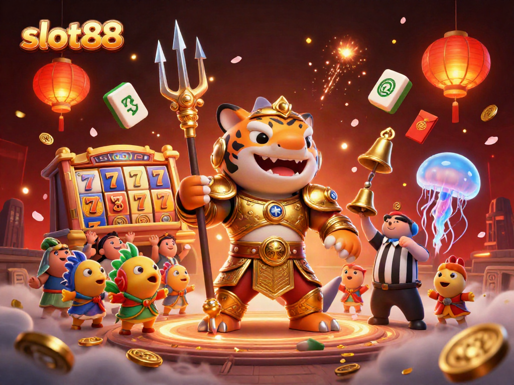 Join the excitement at slot88 with a dynamic scene of jackpot celebrations in an underwater colosseum.