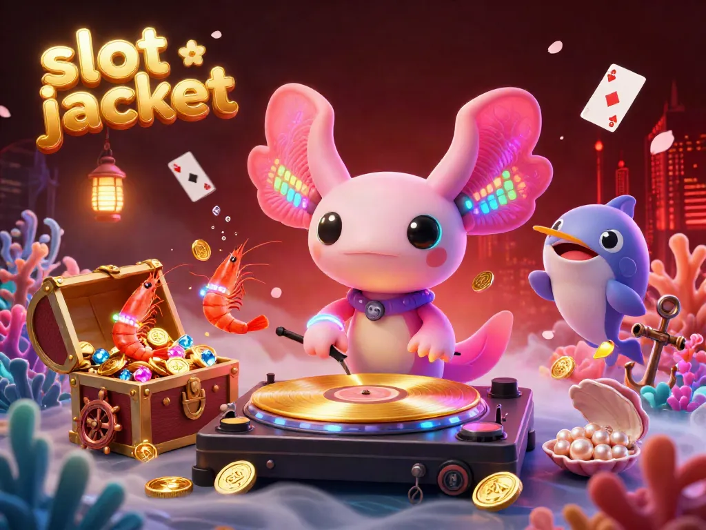Experience the excitement of slot jackpot action with colorful underwater characters and vibrant casino elements.