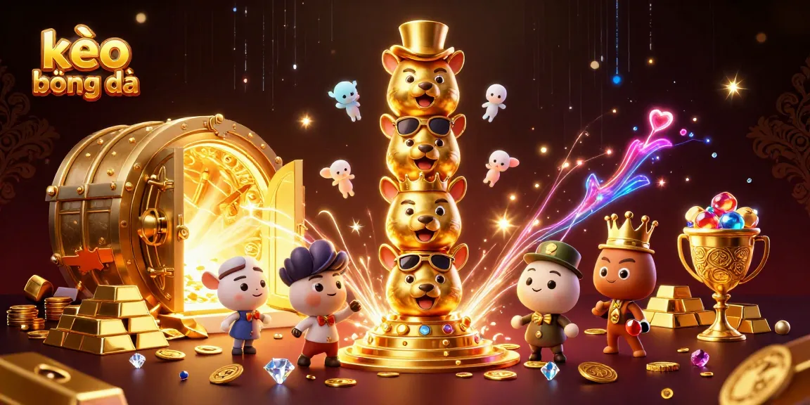 Experience exciting kèo bóng đá action with vibrant visuals in a 3D illustration showcasing casino-themed elements.